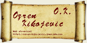 Ozren Kikojević vizit kartica